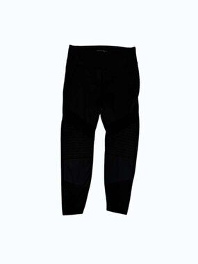 Nanette Lepore Black Moto Leggings Size XL/TG Stretch Athleisure.